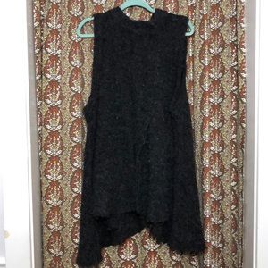 Free people alpaca open front vest